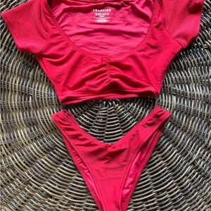 Frankie's Bikinis Red Women's Swim Bikini